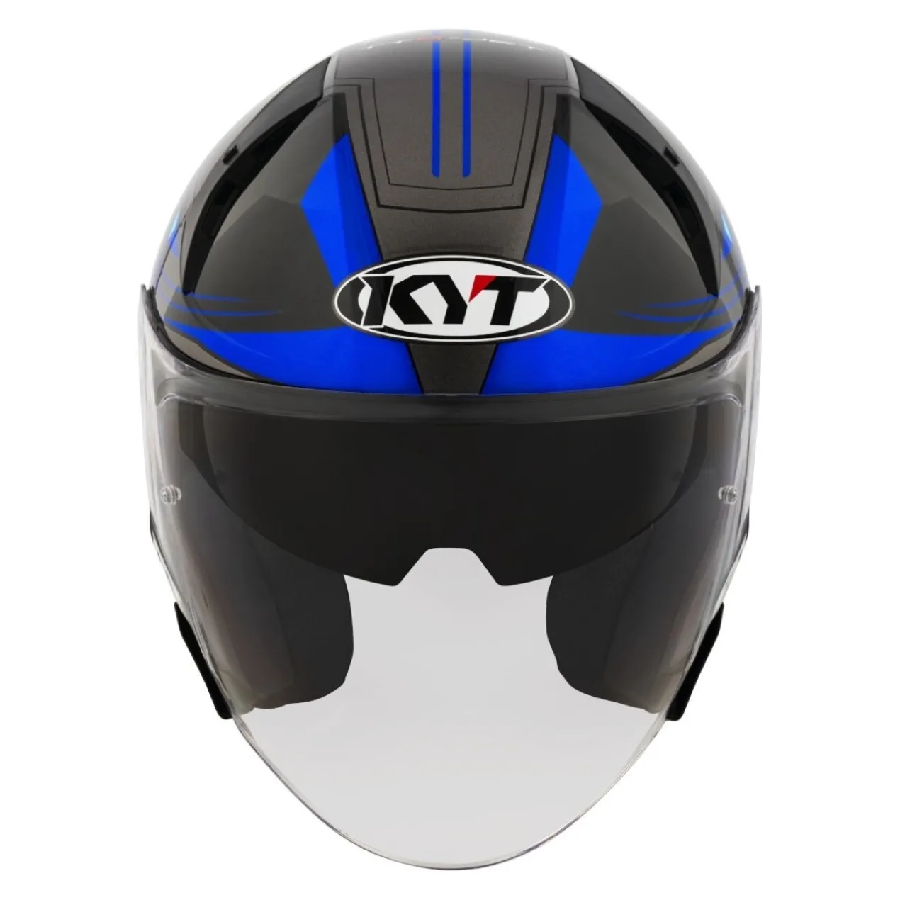 Casco Jet Kyt Ttr-jet Led Black/blue
