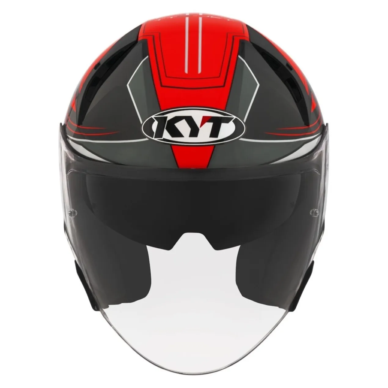 Casco Jet Kyt Ttr-jet Led Black/red