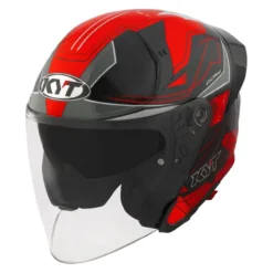 Casco Jet Kyt Ttr-jet Led Black/red