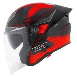 Casco Jet Kyt Ttr-jet Led Black/red