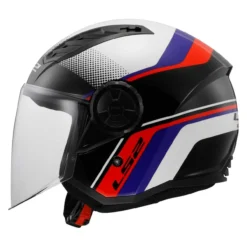 Casco Jet Ls2 Of616 Airflow II Rush White Blue Red