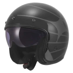 Casco Jet Ls2 Of601 Bob II Cosmic Black Grey