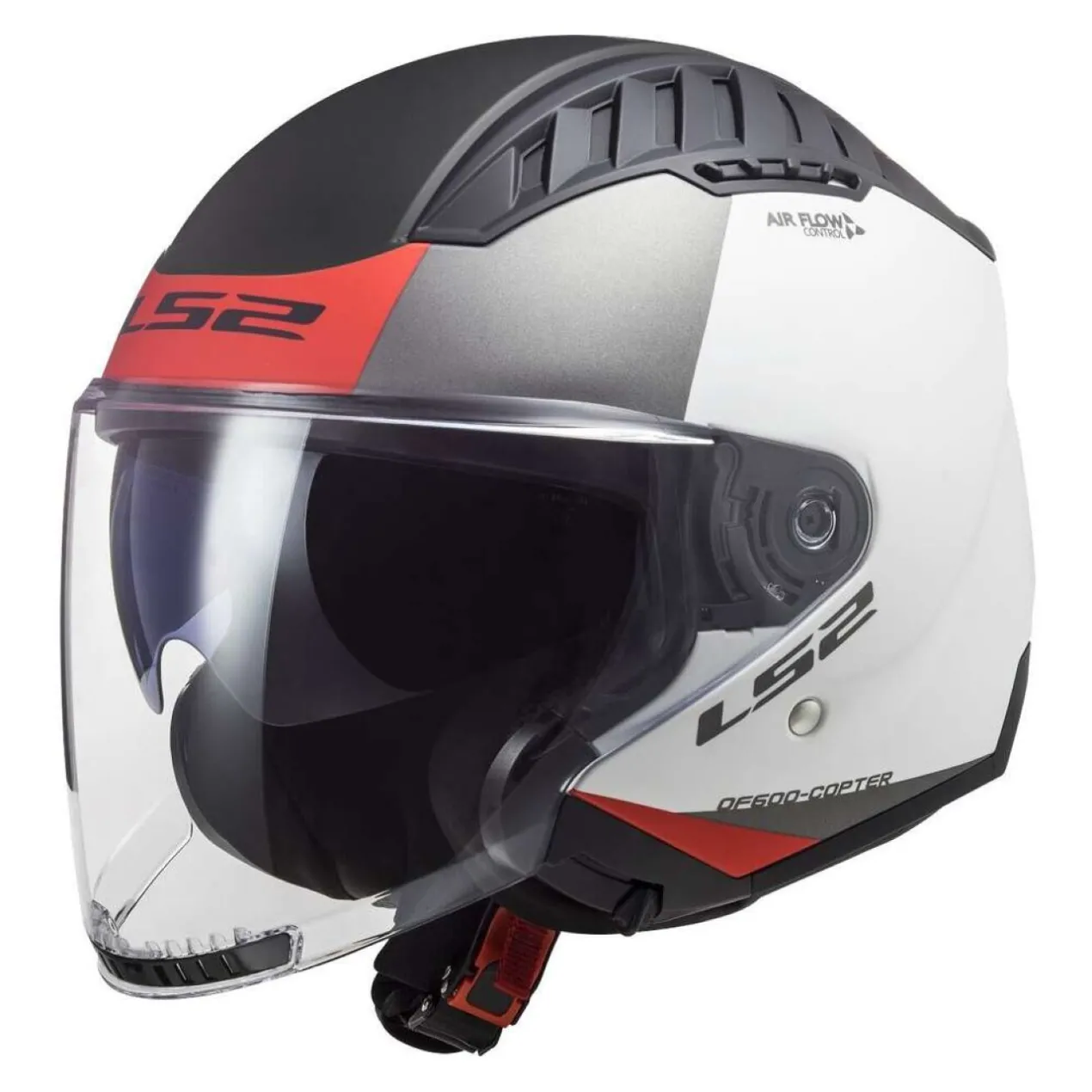 Casco Jet Ls2 Of600 Copter II Urbane M.white Red