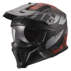 Casco Jet Ls2 Of606 Drifter Gas Grey Red