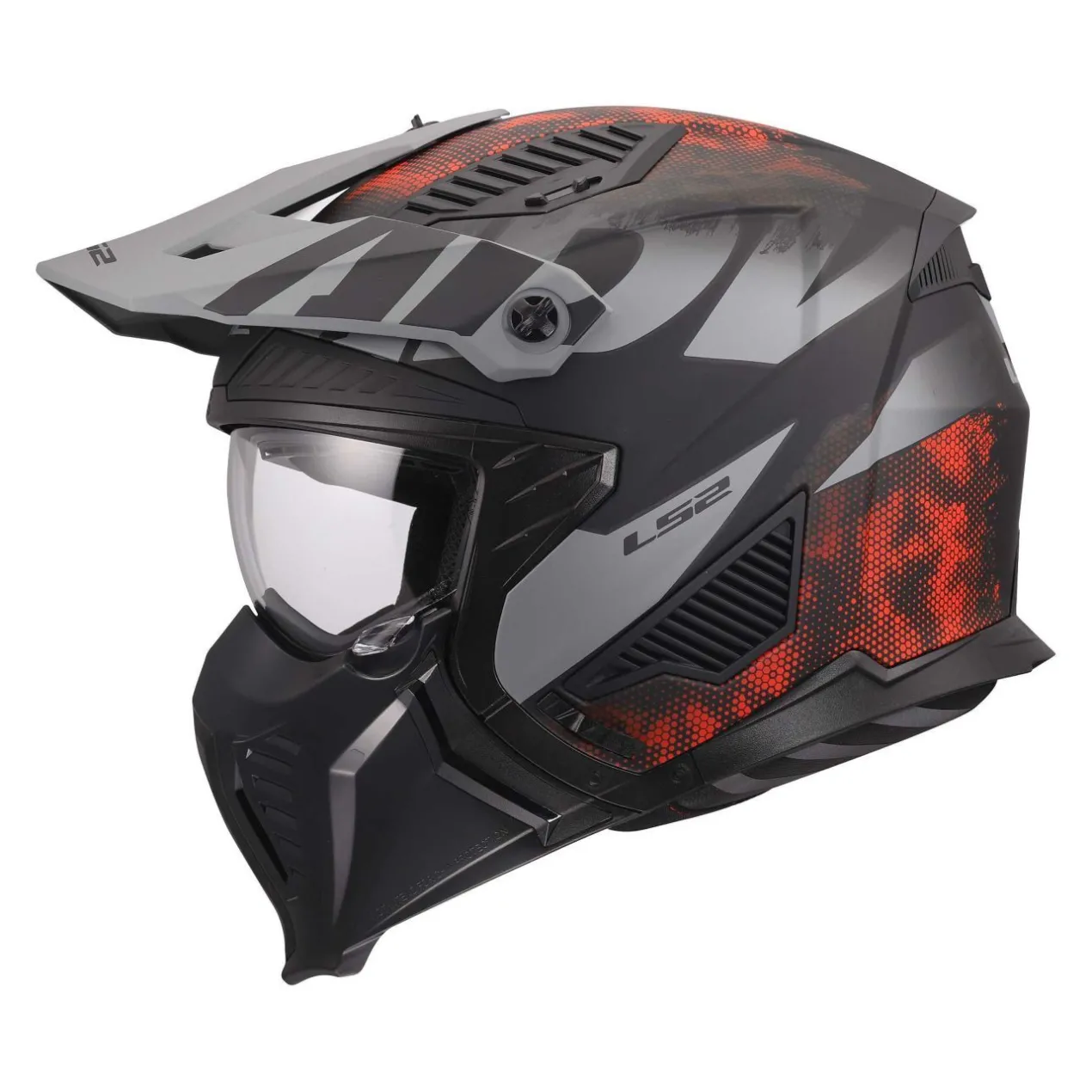 Casco Jet Ls2 Of606 Drifter Gas Grey Red