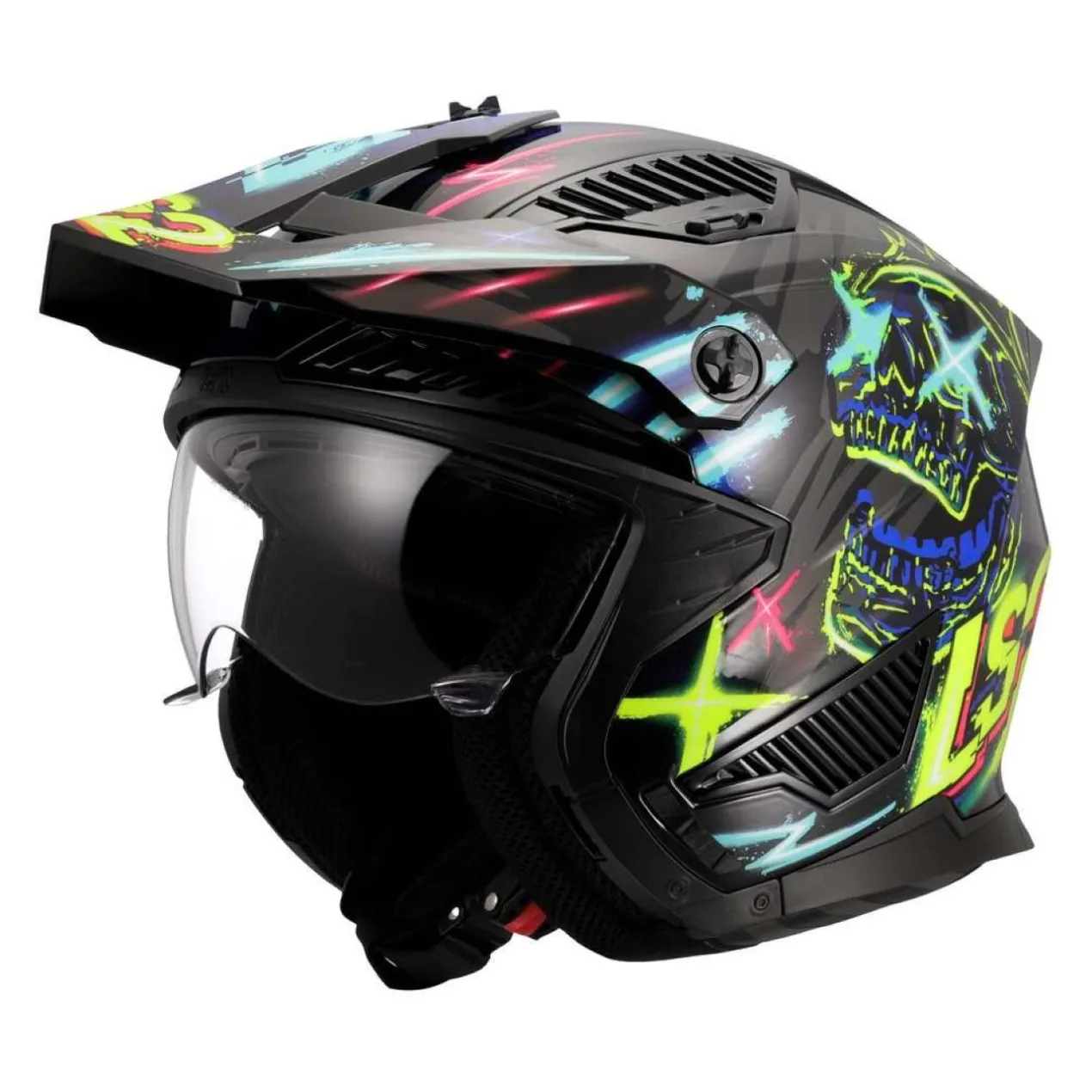 Casco Jet Ls2 Of606 Drifter Rayz Black Blue