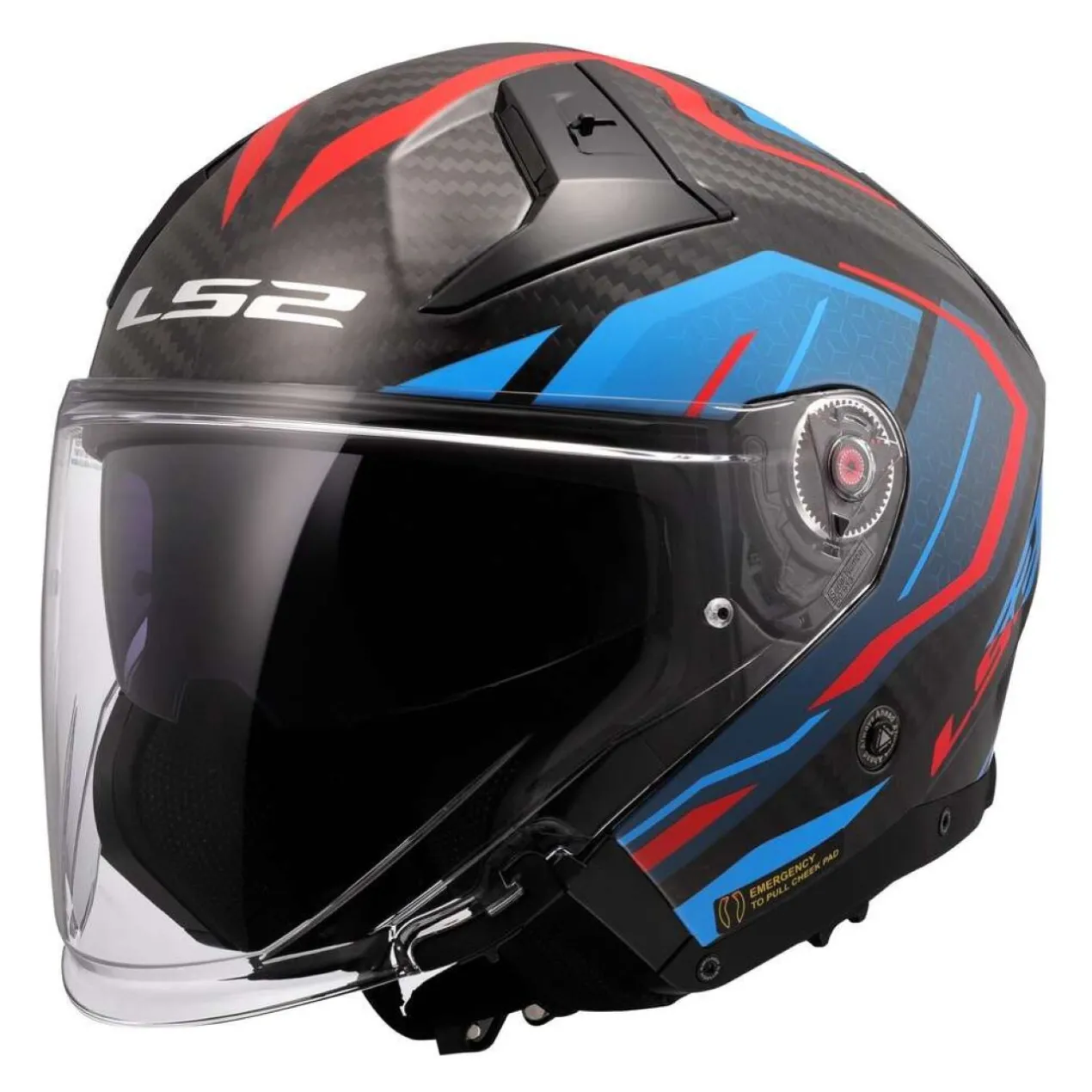 Casco Jet Ls2 Of603 Infinity II C Urus Blue Red