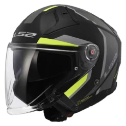 Casco Jet Ls2 Of603 Infinity II Focus M.black H-v Yell.