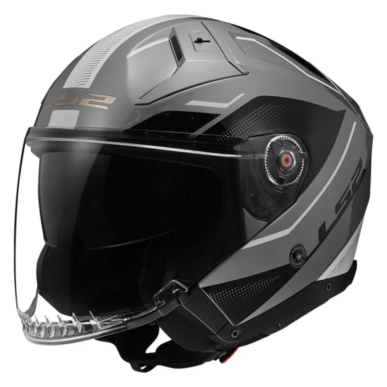 Casco Jet Ls2 Of603 Infinity II Veyron Gl.grey White