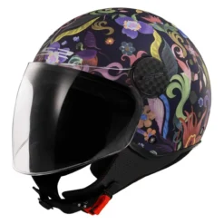Casco Jet Ls2 Of558 Sphere Lux II Bloom Blue Pink