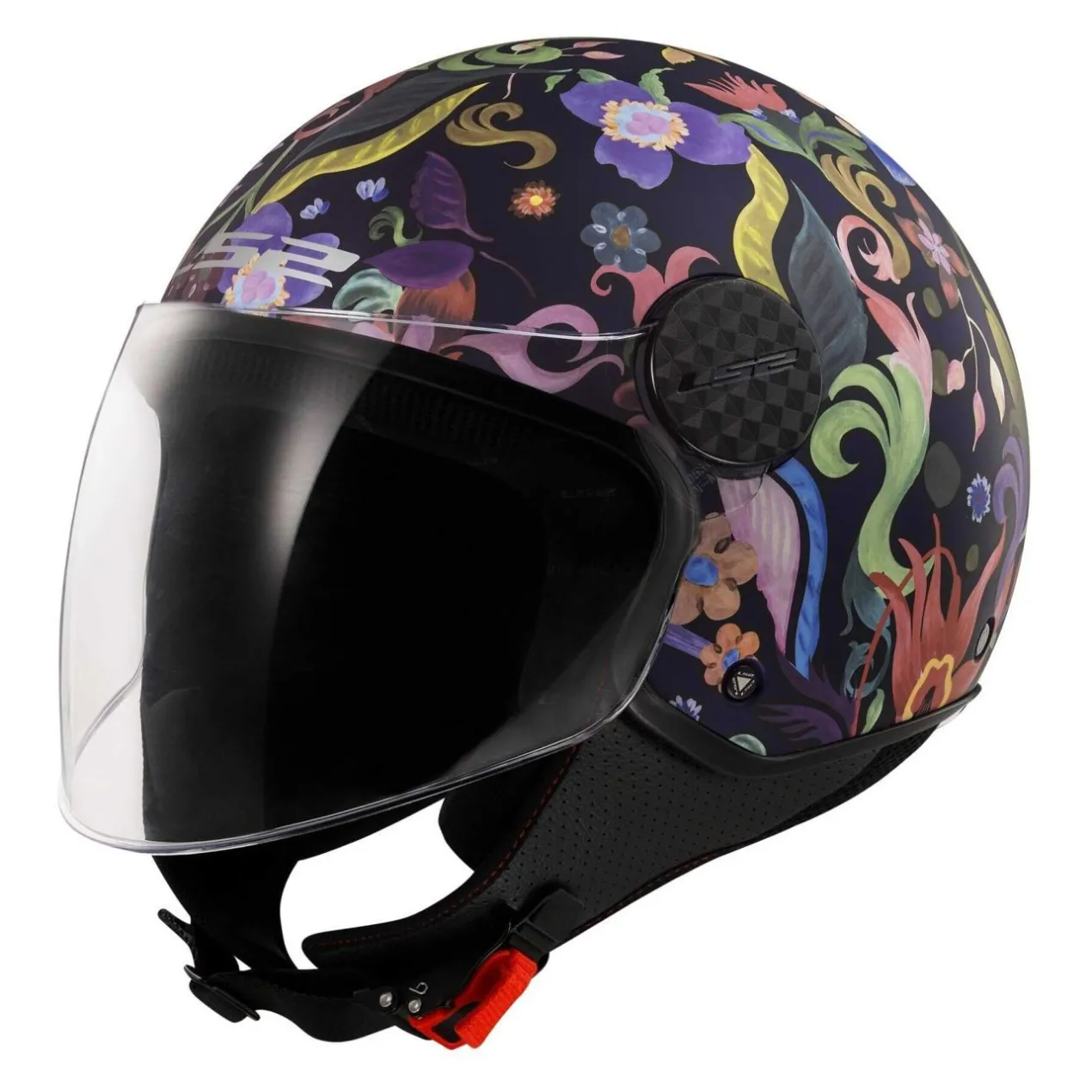 Casco Jet Ls2 Of558 Sphere Lux II Bloom Blue Pink