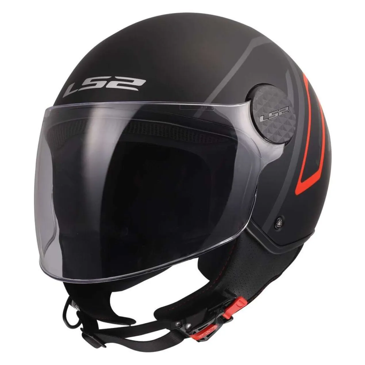Casco Jet Ls2 Of558 Sphere Lux II Minim Black Red