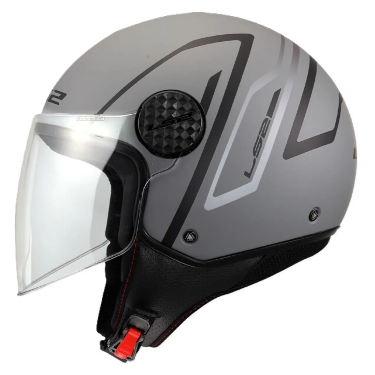 Casco Jet Ls2 Of558 Sphere Lux II Minim Black Grey