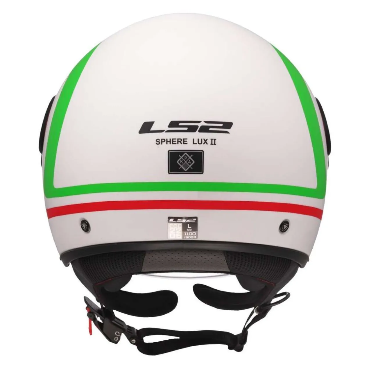 Casco Jet Ls2 Of558 Sphere Lux II Urby White Green Red