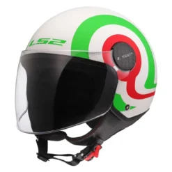 Casco Jet Ls2 Of558 Sphere Lux II Urby White Green Red