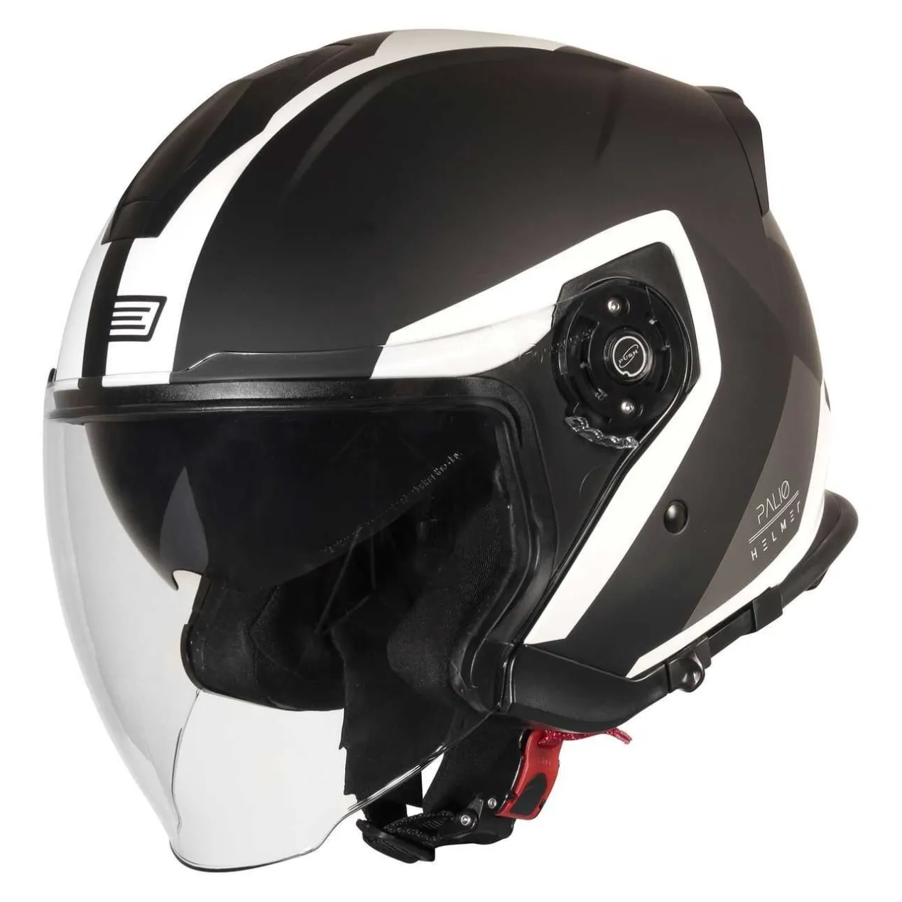 Casco Jet Origine Palio 2.0 Techy White Black Ma
