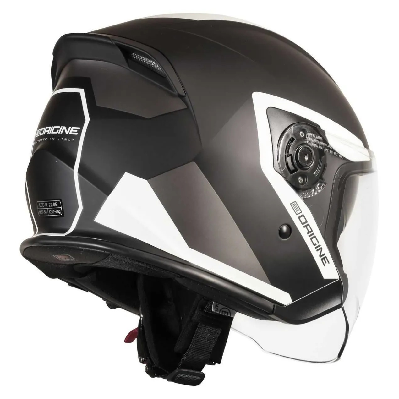Casco Jet Origine Palio 2.0 Techy White Black Ma