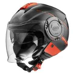 Casco Jet Premier Cool Evo con Sunvisor Nero rosso opaco