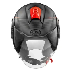 Casco Jet Premier Cool Evo con Sunvisor Nero rosso opaco