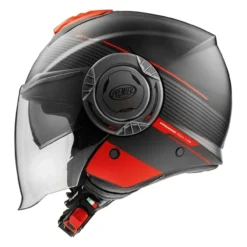 Casco Jet Premier Cool Evo con Sunvisor Nero rosso opaco