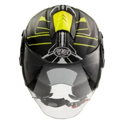 Casco Jet Premier Cool Evo con Sunvisor Nero Giallo Opaco