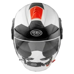 Casco Jet Premier Cool Evo con Sunvisor Bianco Nero Rosso