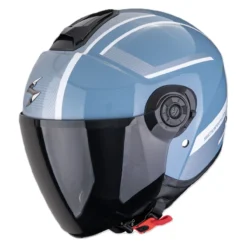 Casco Jet Scorpion Exo-city II Cosmos Blu Argento