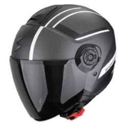 Casco Jet Scorpion Exo-city II Cosmos Argento Opaco Bianco