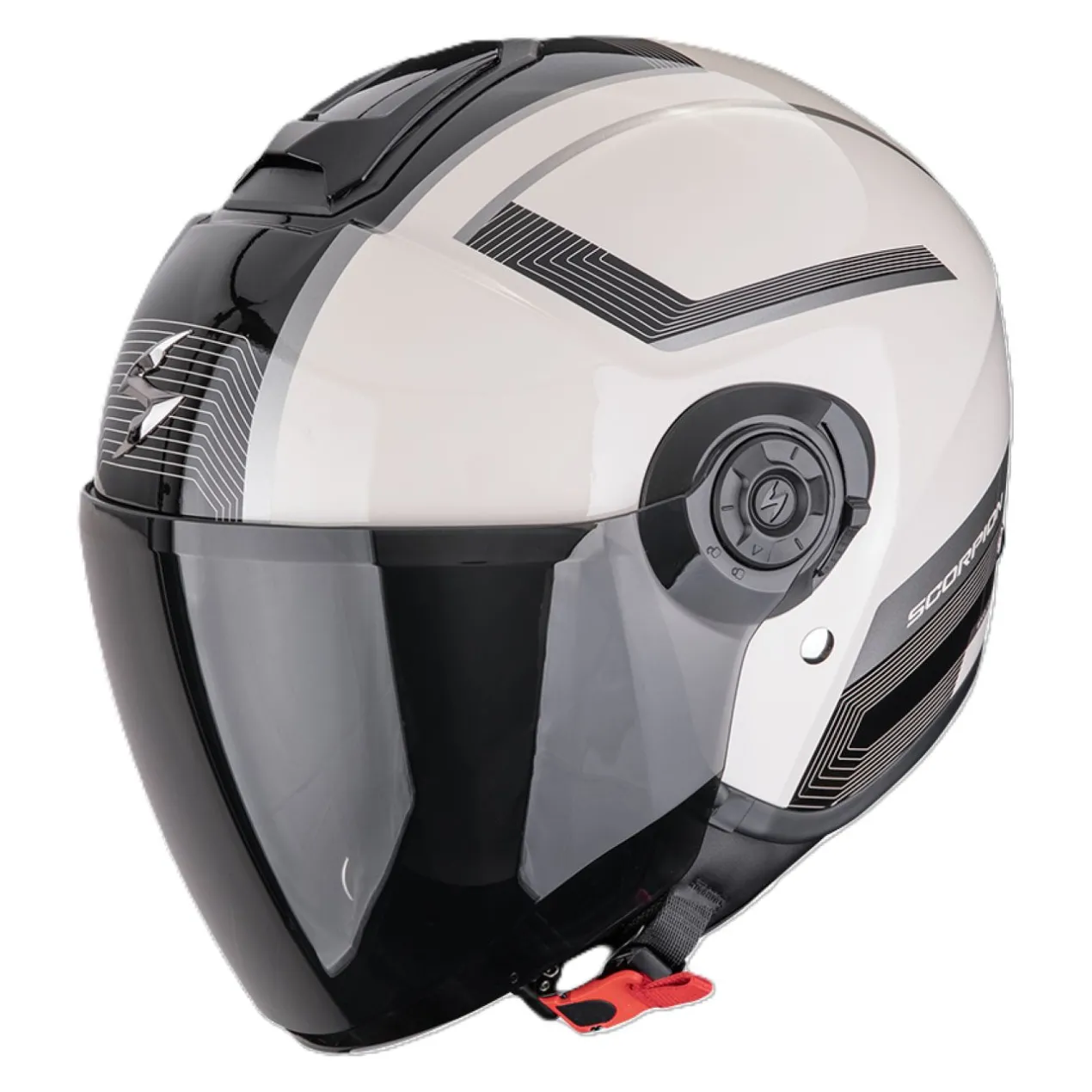 Casco Jet Scorpion Exo-city II Cosmos Crema Nero