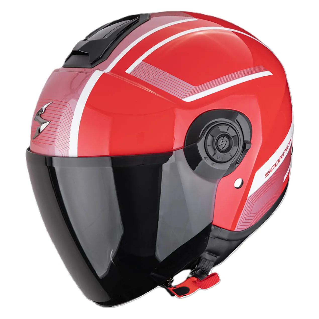 Casco Jet Scorpion Exo-city II Cosmos Rosso Argento