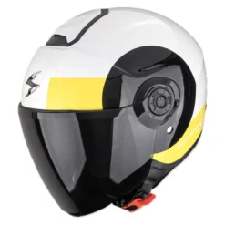 Casco Jet Scorpion Exo-city II Sheer Bianco Nero Giallo