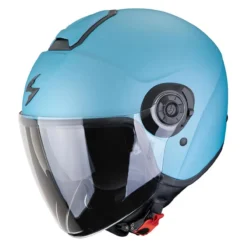 Casco Jet Scorpion Exo-city II Solid Celestial Blu Opaco