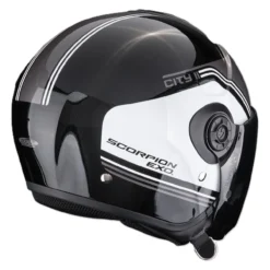 Casco Jet Scorpion Exo-city II Vita Metallo Nero Bianco