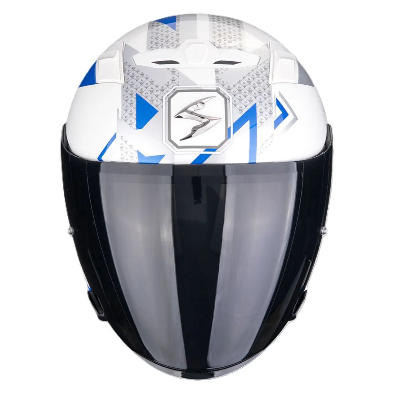 Casco Jet Scorpion Exo-230 Loop Bianco Blu