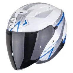 Casco Jet Scorpion Exo-230 Loop Bianco Blu