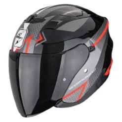 Casco Jet Scorpion Exo-230 Loop Metallo Nero Rosso
