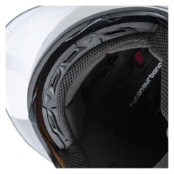Casco Jet Tucano Urbano El Top Bianco Ghiaccio Luci