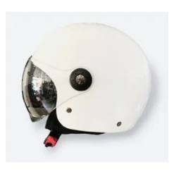 Casco Jfm Demi Jet Monocolore Bianco Lucido