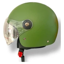 Casco Jfm Demi Jet Monocolore Verde Opaco