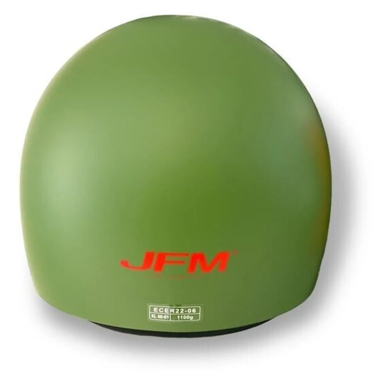 Casco Jfm Demi Jet Monocolore Verde Opaco