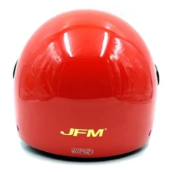 Casco Jfm Demi Jet Monocolore Rosso Lucido