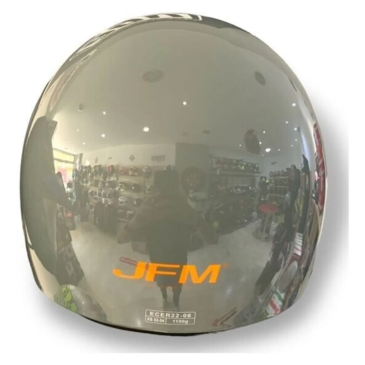 Casco Jfm Demi Jet Monocolore Grigio Lucido