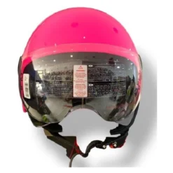 Casco Jfm Demi Jet Monocolore Rosa Lucido