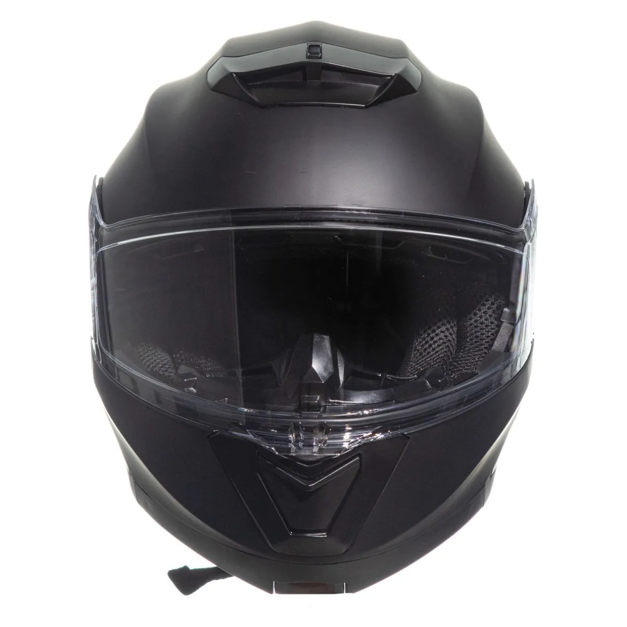 Casco Jfm Flip-up Apribile Doppia Visiera Nero Opaco
