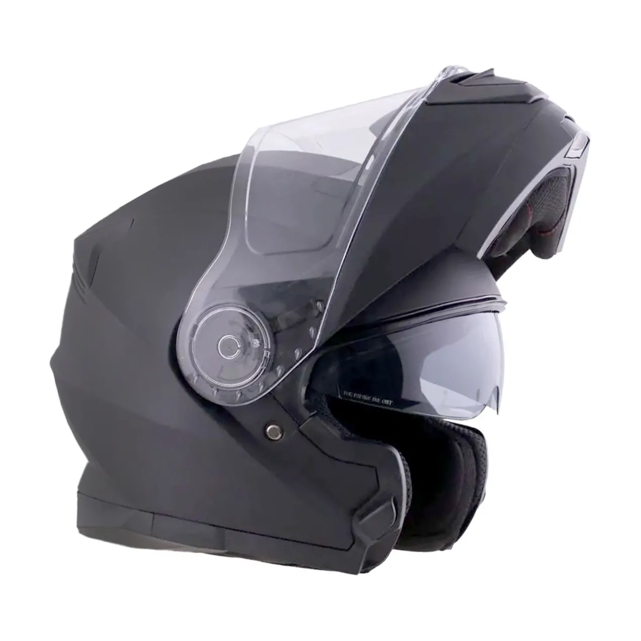 Casco Jfm Flip-up Apribile Doppia Visiera Nero Opaco