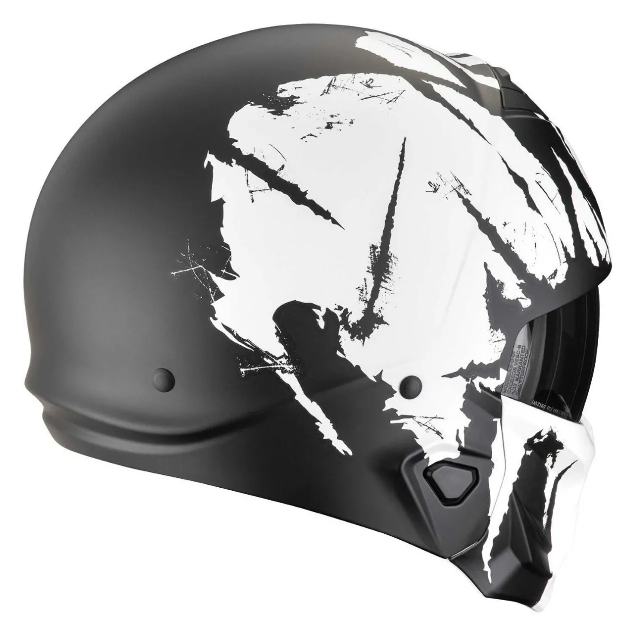 Casco Modulabile Scorpion Exo-combat II Marauder Nero Opaco Bianco