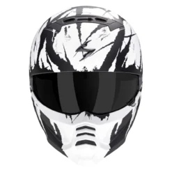 Casco Modulabile Scorpion Exo-combat II Marauder Nero Opaco Bianco