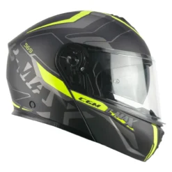 Casco Modulare Cgm 569g C-max City Nero Giallo Fluo Opa
