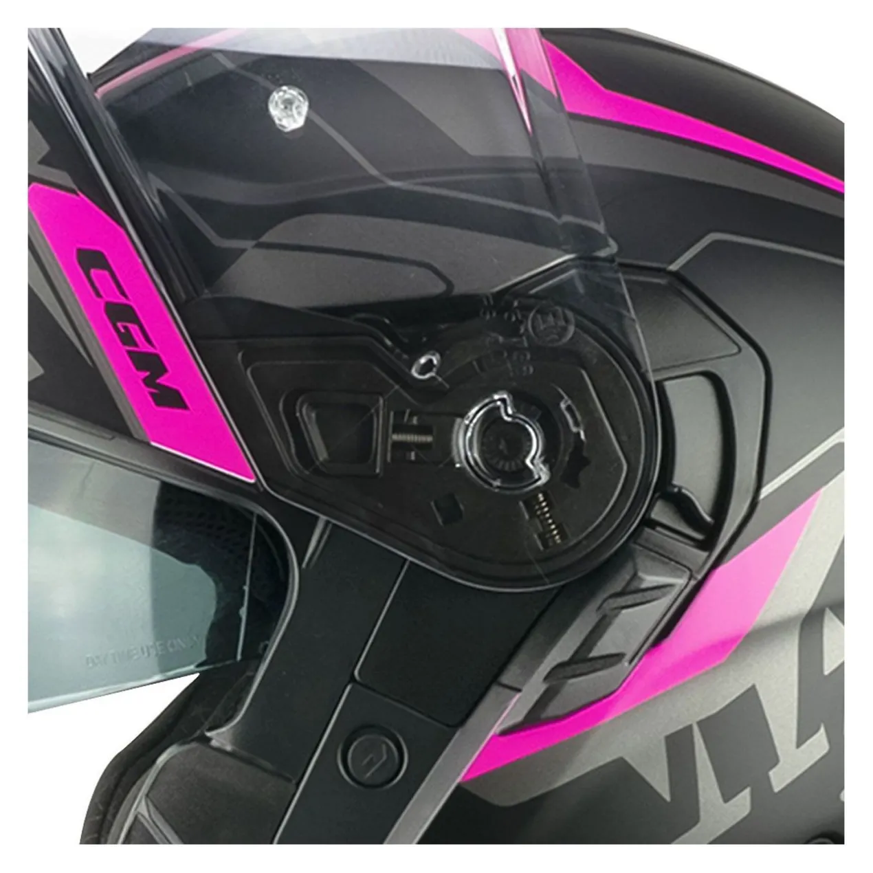Casco Modulare Cgm 569g C-max City Nero Fucsia Fluo Opa