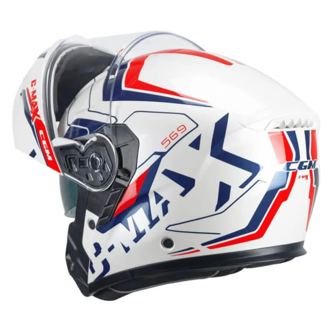 Casco Modulare Cgm 569g C-max City Blu Bianco Rosso